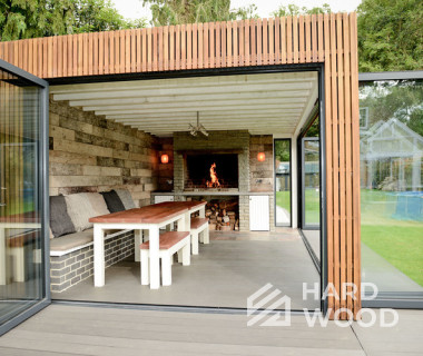 Гриль домик с камином №13 - фото 1393