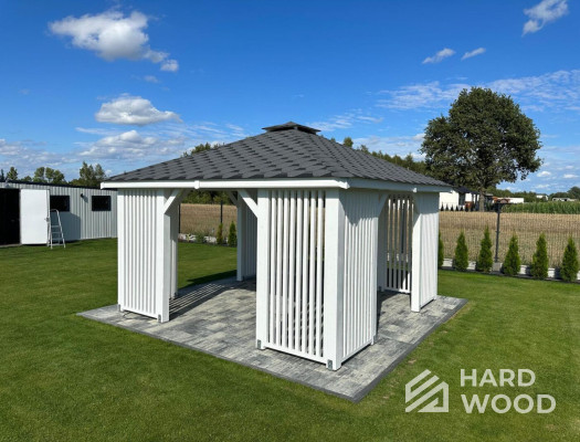 Беседка белая деревянная №90 - фото 1881