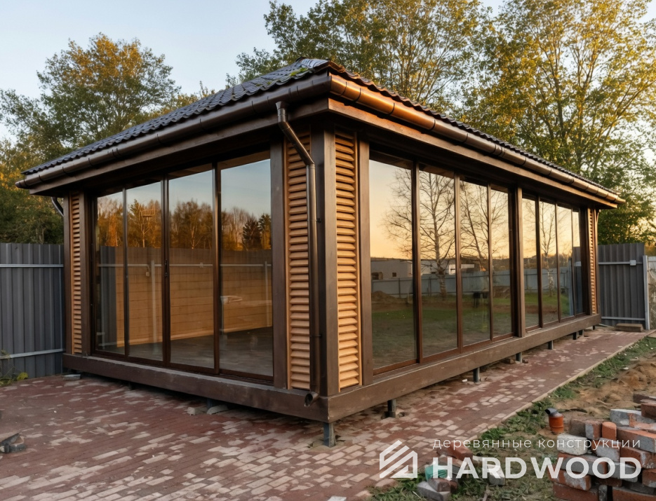 Беседка с четырехскатной крышей №94 - фото 2249